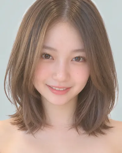 AI 生成人像 f02977ebdcb：面部，短发・层次短波波头（脸周层次）