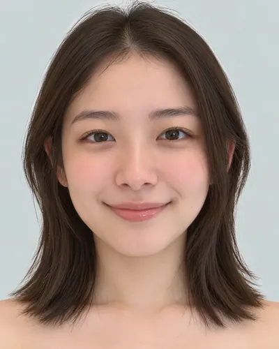 AI 生成人像 f0c3c394b50：面部，短发・耳后帅气短发（无刘海）