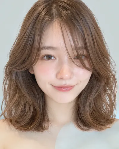 AI 生成人像 f124c6f2079：面部，短发・迷你波波头烫（仿自然卷）