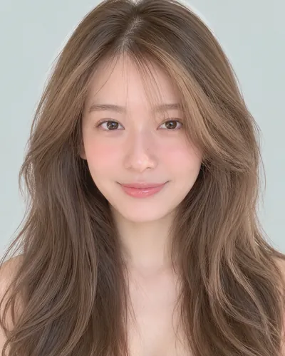 AI 生成人像 f1273c36b1d:面部,中长发・内收中长发(透明感发色)