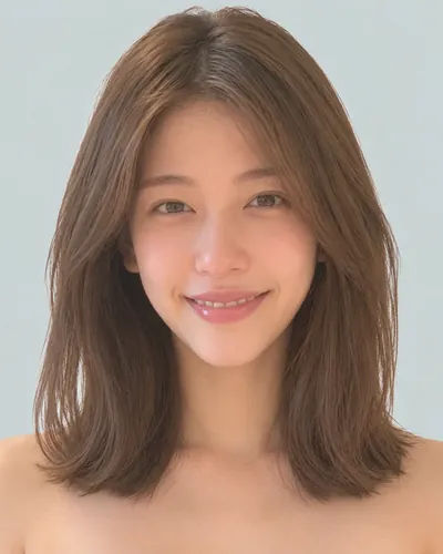 AI 生成人像 f13732eb704：面部，短发・内扣一卷波波头（薰衣草灰）