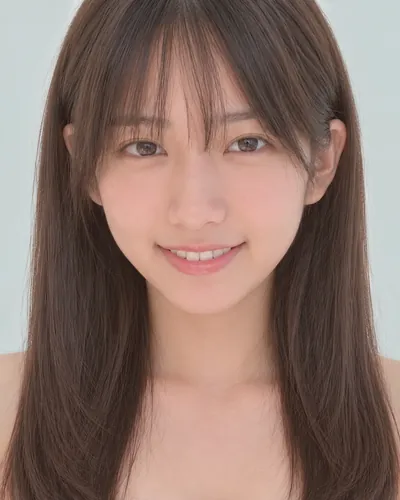 AI 生成人像 f16e87577ba:面部,中长发・中长发直发(有刘海・深色发)