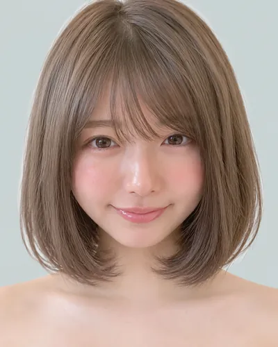 AI 生成人像 f192f2c75b3：面部，短发・蘑菇短发（刘海偏长）