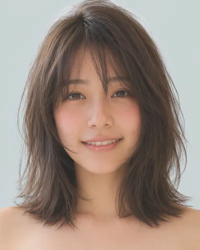 AI 生成人像 f192f568573：面部，短发・短狼尾剪（迷你狼尾）