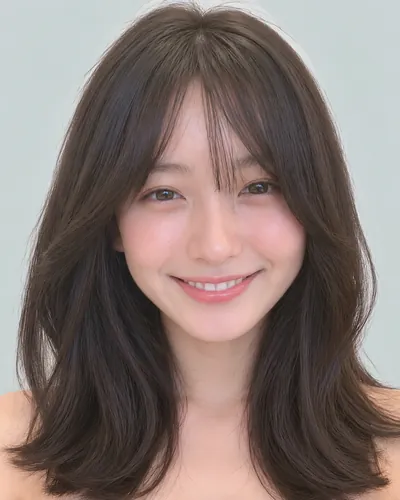 AI 生成人像 f1bcefe667c:面部,中长发・长狼尾剪(水母头)