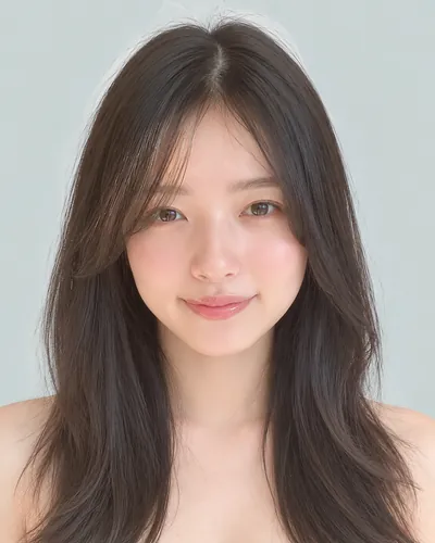 AI 生成人像 f1c39289008：面部，中发・哈什剪（韩式）
