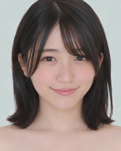 AI 生成人像 f1de83b5df8：面部，短发・湿发感长刘海短波波头