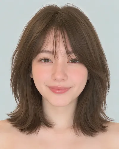 AI 生成人像 f1e311bcb14：面部，短发・短狼尾剪（迷你狼尾）