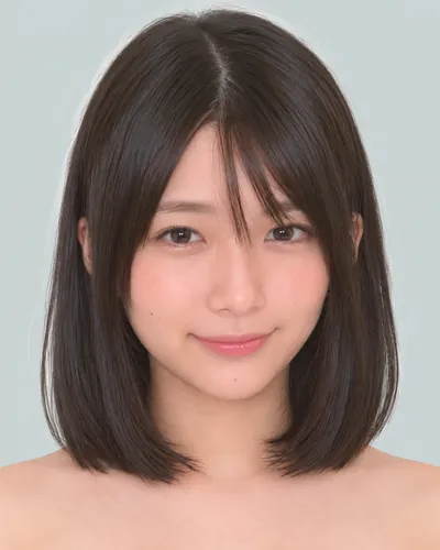 AI 生成人像 f227b116b05：面部，短发・齐切直发波波头（无刘海）