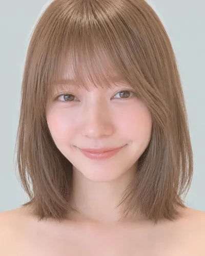 AI 生成人像 f2a1e9c5e05:面部,短发・蘑菇短发(刘海偏长)