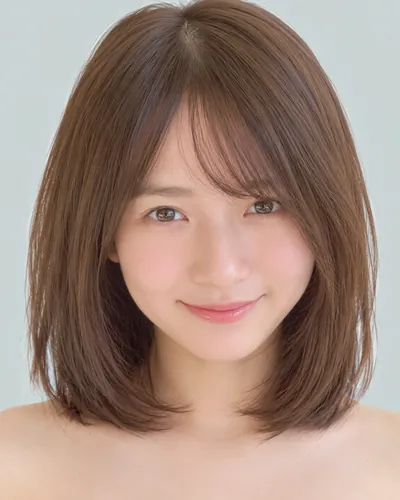 AI 生成人像 f2bd8be6183：面部，短发・迷你波波头（眉上齐刘海）