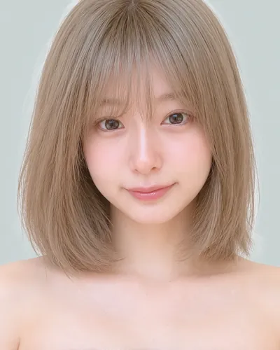 AI 生成人像 f2f38616a83:面部,短发・蘑菇短发(刘海偏长)
