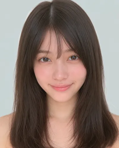 AI 生成人像 f2fd36ee755:面部,中长发・长狼尾剪(水母头)