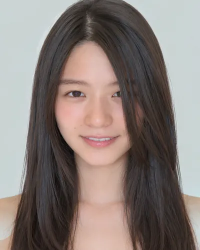 AI 生成人像 f314c2d885b:面部,中长发・中长发黑发光泽层次