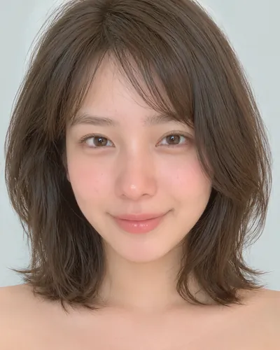 AI 生成人像 f33b6ff4ec4：面部，短发・短狼尾剪（迷你狼尾）