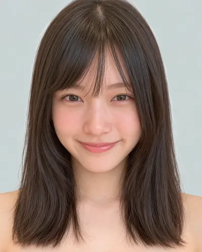 AI 生成人像 f353cc80dd9:面部,中长发・长狼尾剪(水母头)