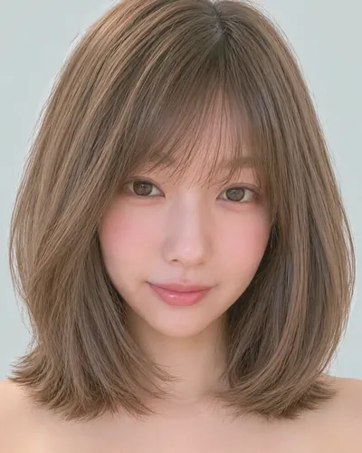 AI 生成人像 f364d683c6a:面部,短发・蘑菇短发(刘海偏长)