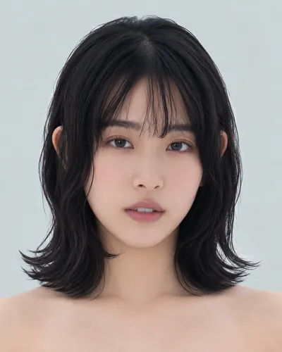 AI 生成人像 f386fb4c9f3：面部，中发