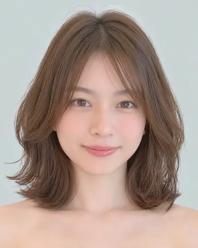 AI 生成人像 f3e65fcecb7：面部，短发・迷你波波头烫（仿自然卷）
