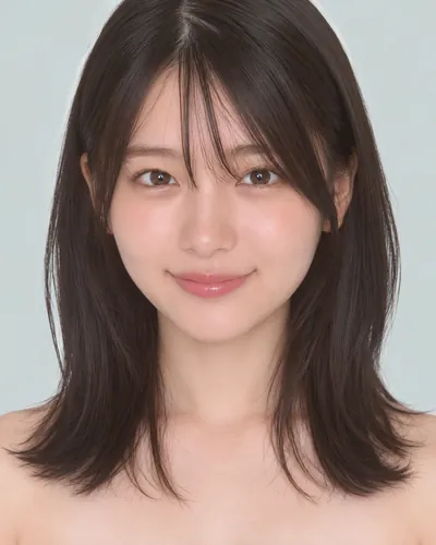 AI 生成人像 f3f5975dc6c:面部,中发・哈什剪(韩式)