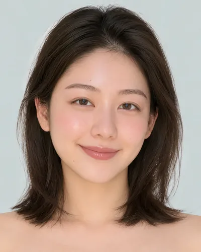 AI 生成人像 f411182631a：面部，短发・耳后帅气短发（无刘海）