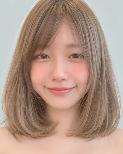 AI 生成人像 f41a30abc1f:面部,短发・蘑菇短发(刘海偏长)