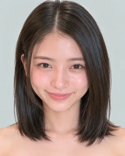 AI 生成人像 f48763c95d8：面部，短发・齐切直发波波头（无刘海）