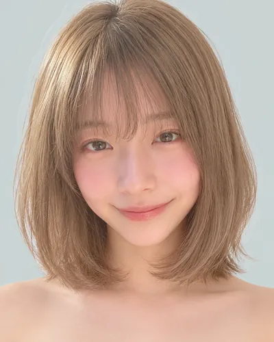 AI 生成人像 f493497a601:面部,短发・蘑菇短发(刘海偏长)