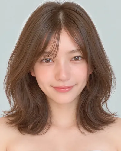 AI 生成人像 f493fb4a45f：面部，短发・迷你波波头烫（仿自然卷）