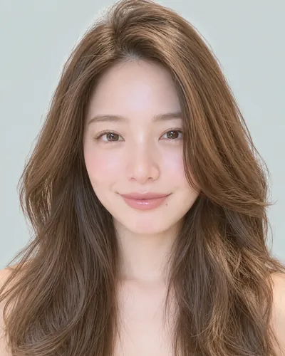 AI 生成人像 f49603e2bad:面部,中长发・中长发氛围烫