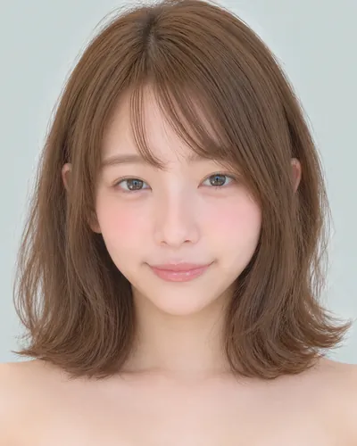 AI 生成人像 f51a9fecdfb：面部，短发・迷你波波头烫（仿自然卷）
