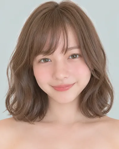 AI 生成人像 f52994452e8：面部，短发・迷你波波头烫（仿自然卷）