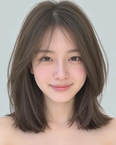 AI 生成人像 f539f0b7a85：面部，短发・短狼尾剪（迷你狼尾）