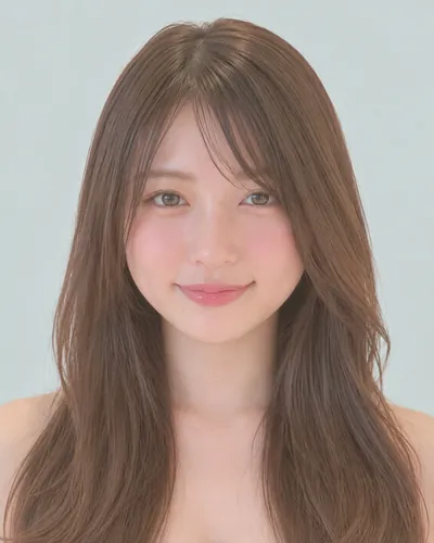 AI 生成人像 f59427e71e8：面部，中长发・高层次（薰衣草灰米）