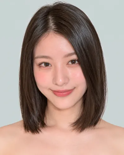 AI 生成人像 f5c270fc287：面部，短发・齐切直发波波头（无刘海）