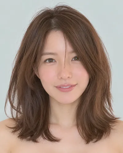 AI 生成人像 f6c7c353747：面部，短发・层次短波波头（脸周层次）