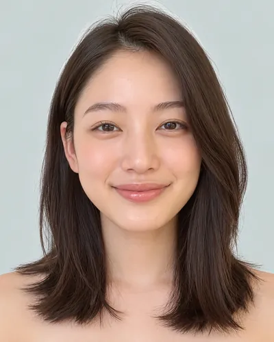 AI 生成人像 f6d392c33ad：面部，短发・耳后帅气短发（无刘海）
