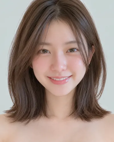 AI 生成人像 f6f0f386607：面部，短发・层次短波波头（脸周层次）