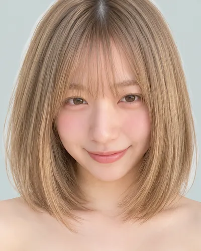 AI 生成人像 f759e44089d:面部,短发・蘑菇短发(刘海偏长)