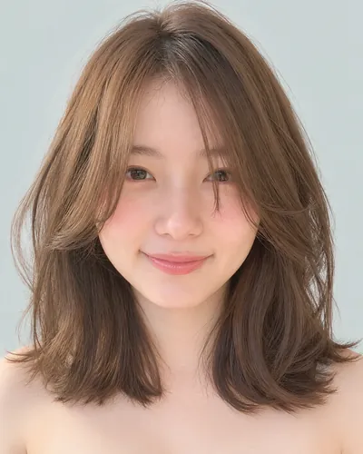 AI 生成人像 f766c8ce0fe：面部，短发・迷你波波头烫（仿自然卷）