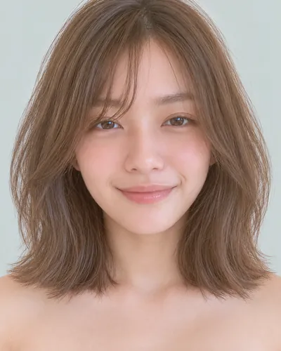 AI 生成人像 f7915deffc1：面部，短发・迷你波波头烫（仿自然卷）