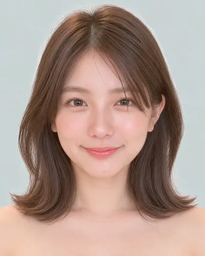 AI 生成人像 f7c9e4db917:面部,短发・内扣一卷波波头(薰衣草灰)