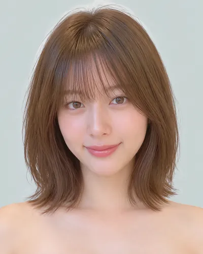AI 生成人像 f7d5c2b329d:面部,短发・蘑菇短发(刘海偏长)