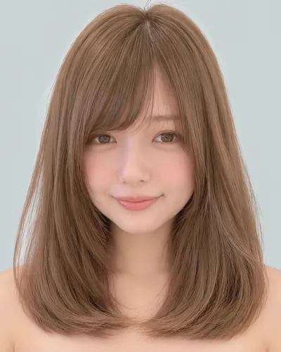 AI 生成人像 f8364b69040:面部,短发・蘑菇短发(刘海偏长)