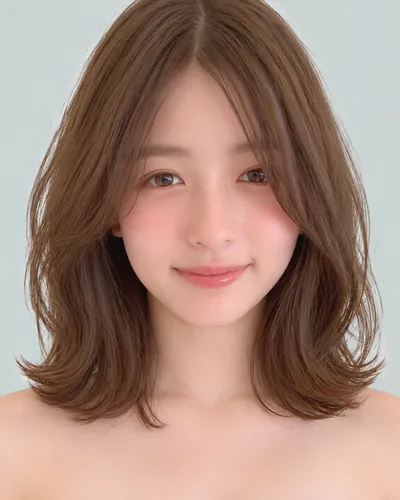 AI 生成人像 f8804eebe44：面部，短发・迷你波波头烫（仿自然卷）