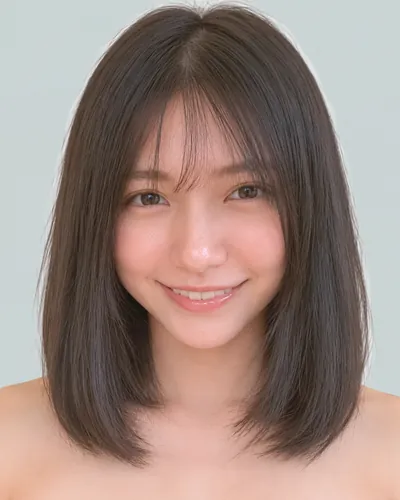AI 生成人像 f88c0a59d65：面部，短发・韩式流苏波波头（侧刘海）