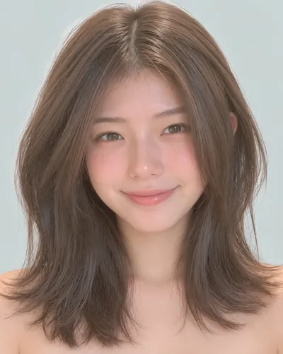 AI 生成人像 f8bb3566ef2：面部，中长发・哈什剪（灰米色）