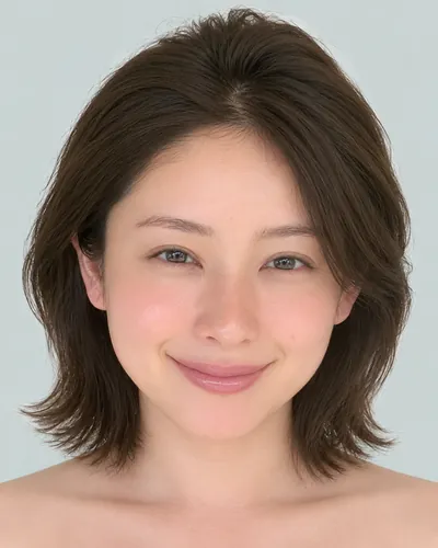 AI 生成人像 f8c37799a0a：面部，短发・耳后帅气短发（无刘海）