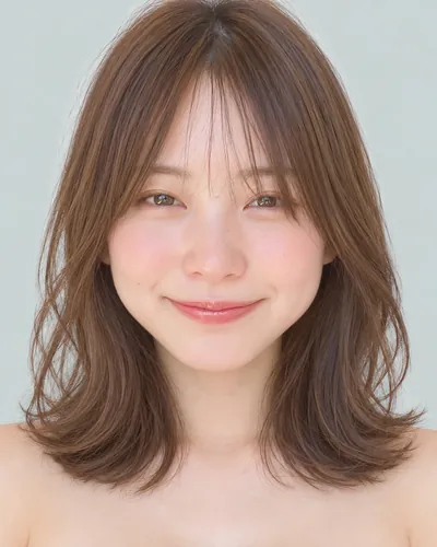 AI 生成人像 f8dd3e0ddf0：面部，短发・迷你波波头烫（仿自然卷）