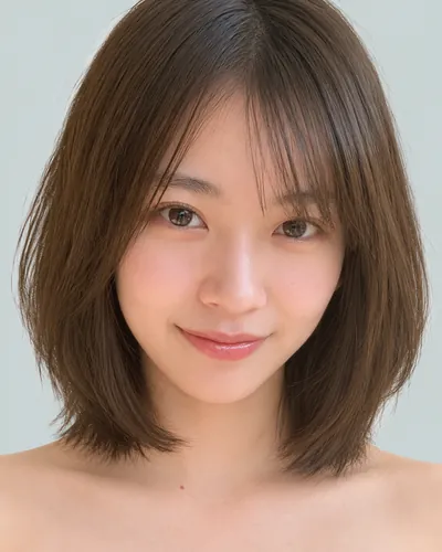 AI 生成人像 f8ebce3bba3：面部，短发・迷你波波头（眉上齐刘海）
